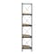 Monarch Specialties Bookshelf, Bookcase, Etagere, Corner, 4 Tier, 60"H, Office, Bedroom, Metal, Laminate, Brown, Black I 3648 - alternate 8